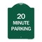 Signmission Designer Series Sign-20 Minute Parking, Green & White Aluminum Sign, 18" x 24", GW-1824-24493 A-DES-GW-1824-24493 - alternate 1